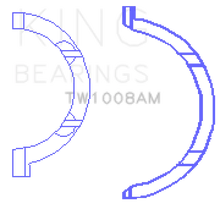 Load image into Gallery viewer, King Engine Bearings Nissan QR25DE DOHC 16 Valve Thrust Washer Set - Side View