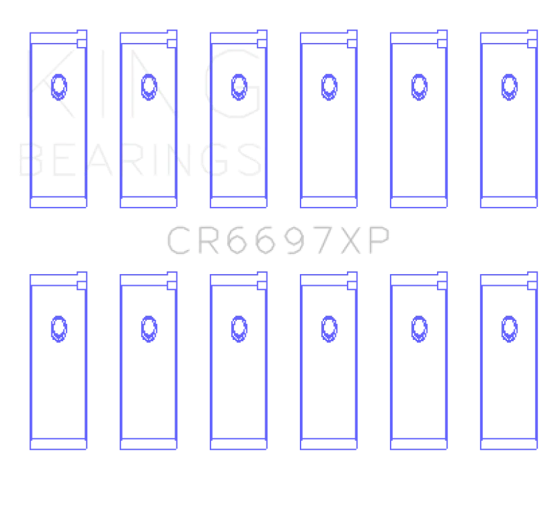 King Engine Bearings Nissan RB25/RB26 (Size 0.5) Performance Rod Bearing Set - Main Product View