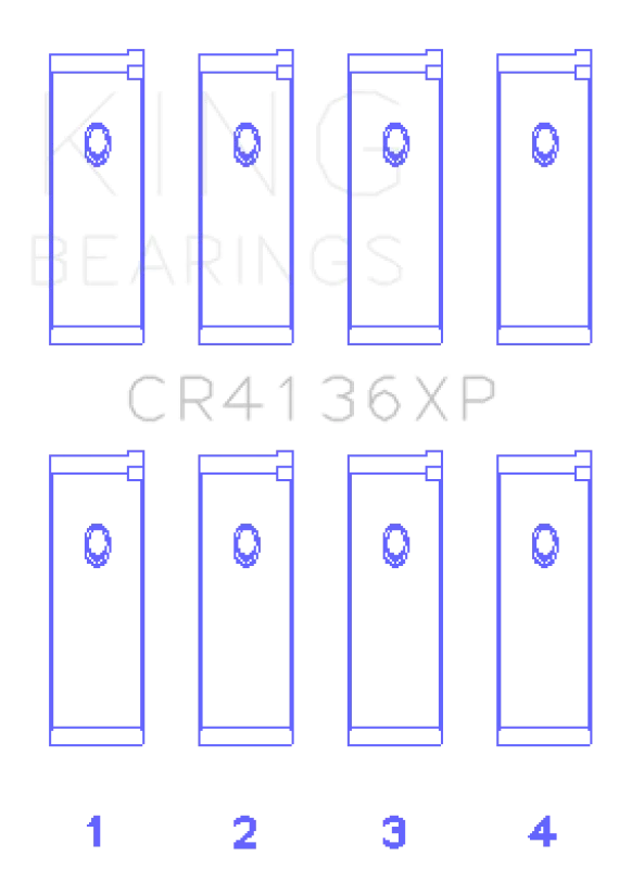 King Engine Bearings Nissan SR20DE/DET RWD (2.0L) Performance Rod Bearing Set - Size STDX - Main Product View