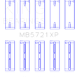 Load image into Gallery viewer, King Engine Bearings Nissan SR20DET (GTiR) 16V Performance Main Bearing Set - Size STD - Side View