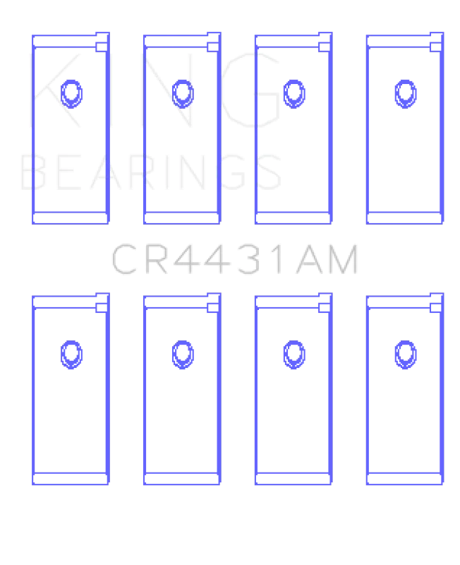 King Engine Bearings Nissan (Size STD) Rod Bearing Set - Side View