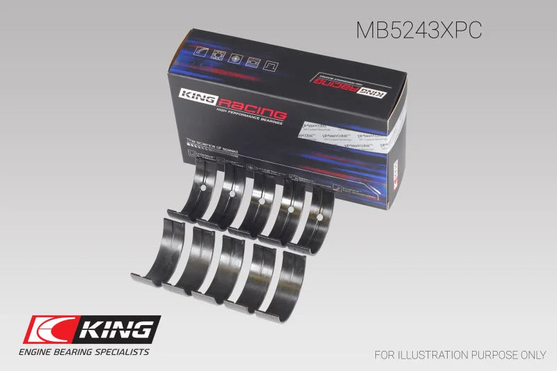 King Engine Bearings Nissan Sr20De (Size 0.26) Main Bearing Set - Detail View