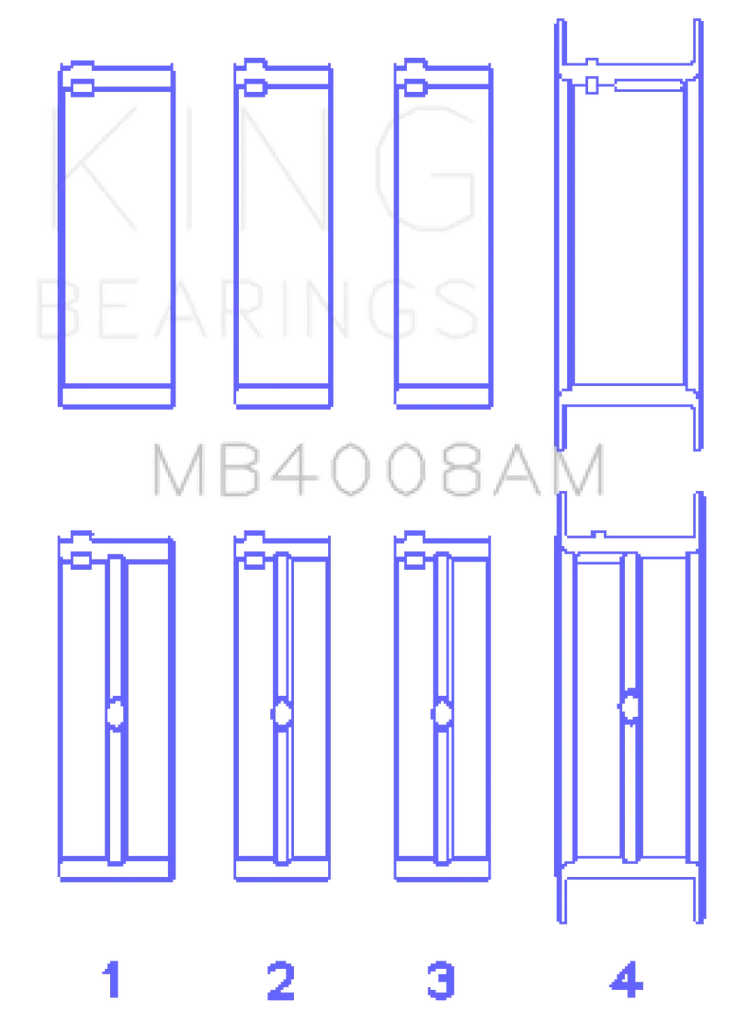King Engine Bearings Nissan VG20E/VG20DET V6 (Size 0.5) Main Bearing Set - Main Product View