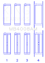 Load image into Gallery viewer, King Engine Bearings Nissan VG20E/VG20DET V6 (Size 0.5) Main Bearing Set - Main Product View