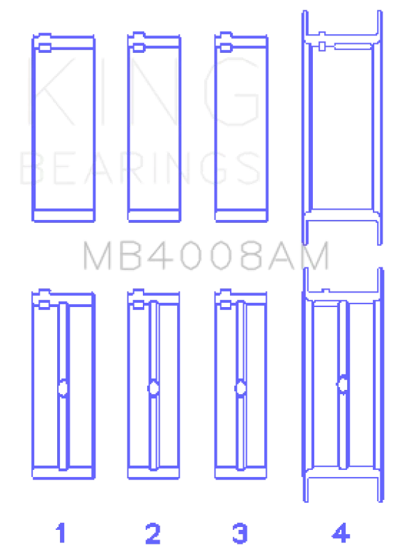 King Engine Bearings Nissan VG20E/VG20DET V6 (Size STD) Main Bearing Set - Main Product View