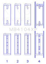 Load image into Gallery viewer, King Engine Bearings Nissan VG30DE/VG30DETT (Size +.025) Performance Main Bearing Set - Main Product View