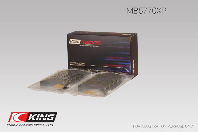 King Engine Bearings Nissan VK45DD/E/ VK50VE/ Vk56DE/VD (Size 0.26) Main Bearing Set - Back View