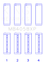 Load image into Gallery viewer, King Engine Bearings Nissan VQ35DE Performance Main Bearing Set - Size +.026mm - Side View