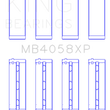 Load image into Gallery viewer, King Engine Bearings Nissan VQ35DE Performance Main Bearing Set - Size STDX - Side View