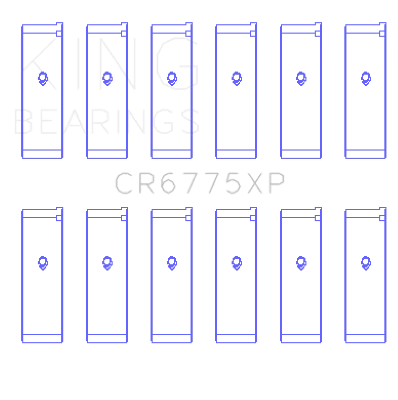 King Engine Bearings Nissan VQ35DE Performance Rod Bearing Set - Size STDX - Side View