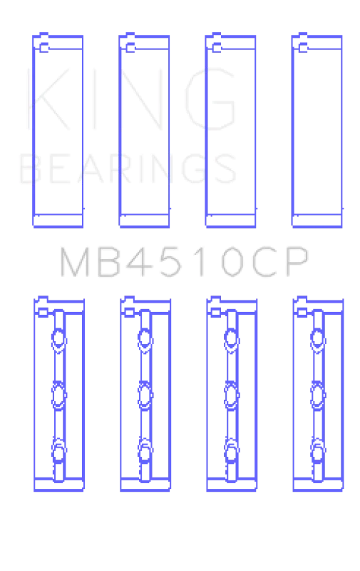King Engine Bearings Nissan VQ40DE 4L V6 (Size 0.25) Performance Main Bearing Set - Main Product View