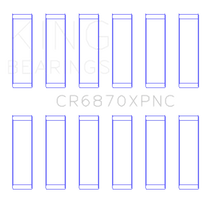Load image into Gallery viewer, King Engine Bearings Nissan VR38DETT pMaxKote Performance Con Rod Bearing Set - Size +0.25mm - Side View
