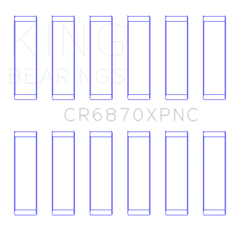 King Engine Bearings Nissan VR38DETT pMaxKote Performance Con Rod Bearing Set - Size STDX - Detail View