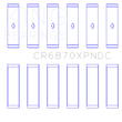 Load image into Gallery viewer, King Engine Bearings Nissan VR38DETT pMaxKote Performance Con Rod w/ Dowel Hole Bearing Set - Side View