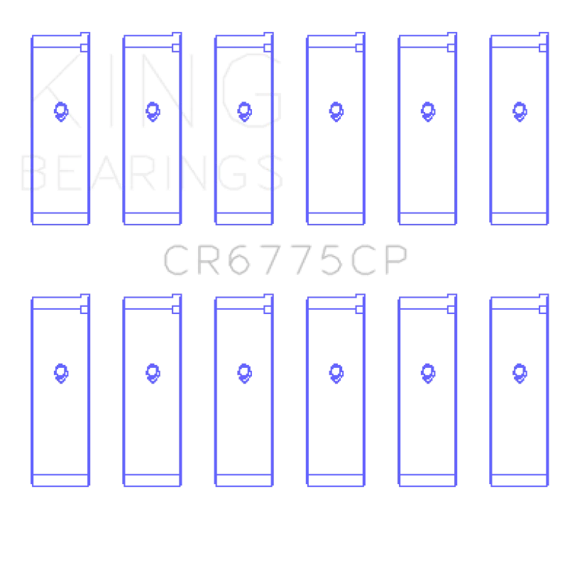 King Engine Bearings Nissan Vq35DE (Size +0.25mm) Connecting Rod Bearing Set - Side View