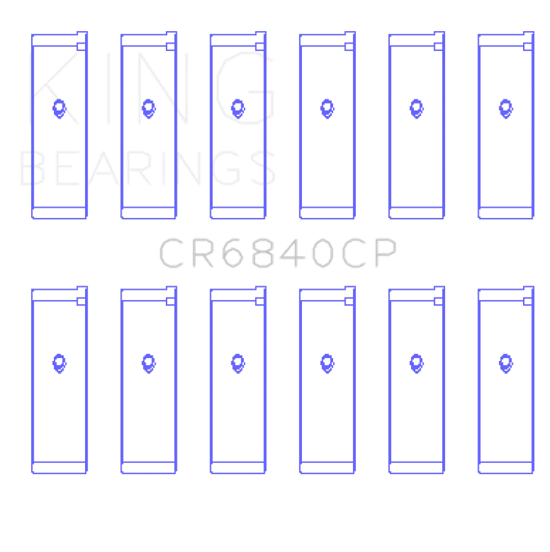 King Engine Bearings Nissan Vq40DE (Size +0.50mm) Connecting Rod Bearing Set - Side View