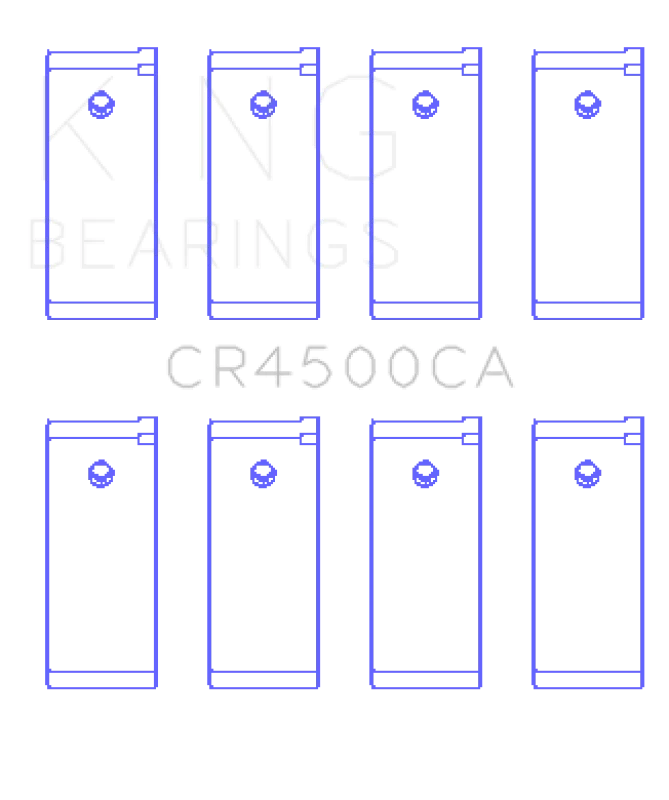 King Engine Bearings Nissan Yd22/Yd25 (Size +0.50mm) Connecting Rod Bearing Set - Side View