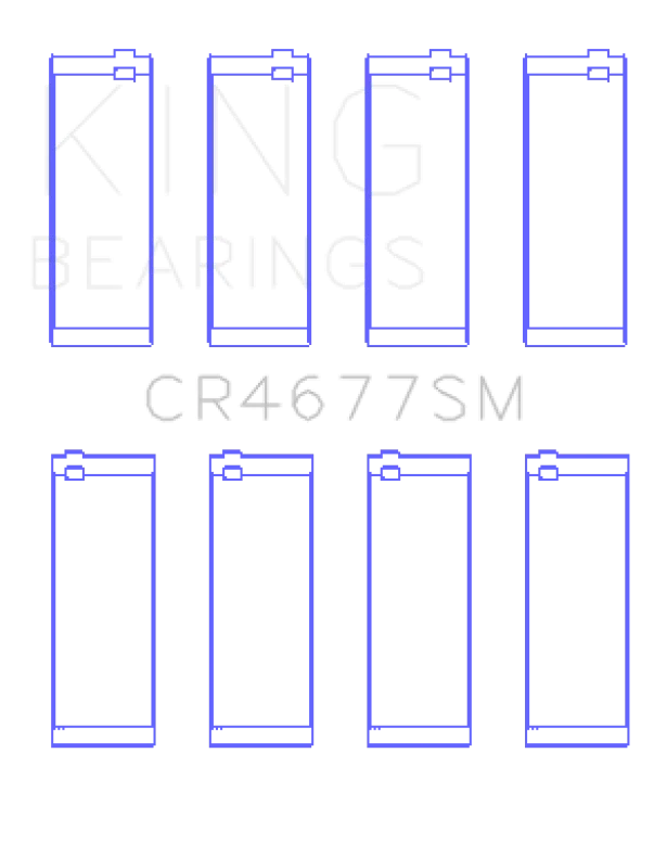 King Engine Bearings Opel 1.6L Turbo A16LET/A16NET/Z16LET (Size STD) Connecting Rod Bearing Set - Side View