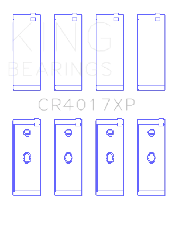 King Engine Bearings Opel 1.6L/1.8L/2.0L/2.4L (Size .026) Connecting Rod Bearings (Set of 4) - Main Product View