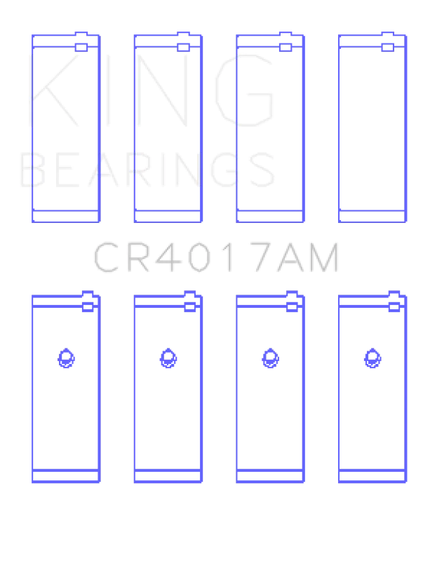 King Engine Bearings Opel 1.8/2.0 X18/20Xe (Size +0.25mm) Connecting Rod Bearing Set - Side View
