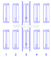 Load image into Gallery viewer, King Engine Bearings Opel C20Xe/X18Xe/X22Xe (Size +0.50mm) Main Bearing Set - Main Product View
