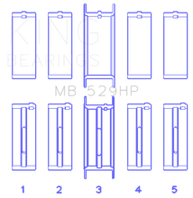 Load image into Gallery viewer, King Engine Bearings Performance Ford 302 Main Race Bearing Set - Side View