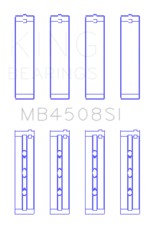 King Engine Bearings Acura J30A/J32A/J35A/J35Z Performance Main Bearing Set - Size STD - Side View