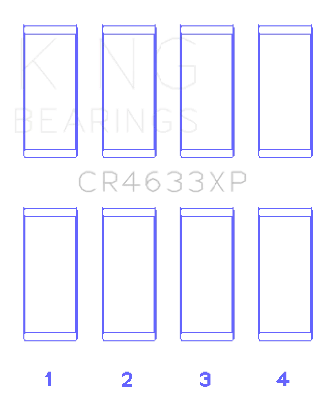 King Engine Bearings Peugeot EP6DT / BMW N14B16C (Size +.001mm Oversize) Rod Bearing Set - Side View