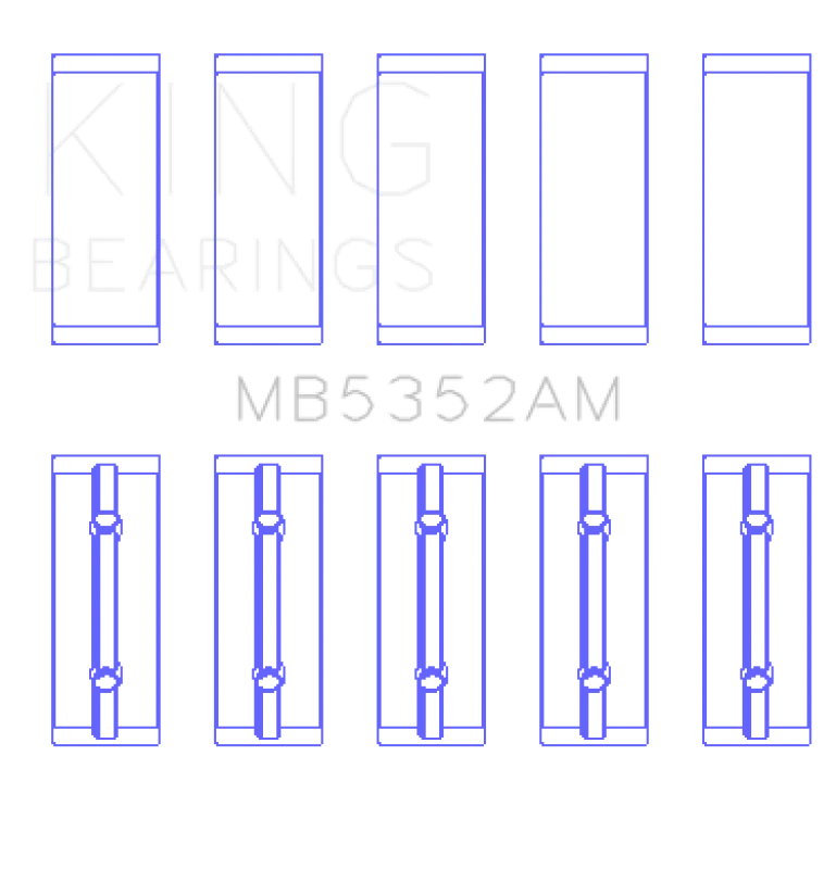 King Engine Bearings Renault K9K/K4M (Size +0.25mm) Main Bearing Set - Main Product View