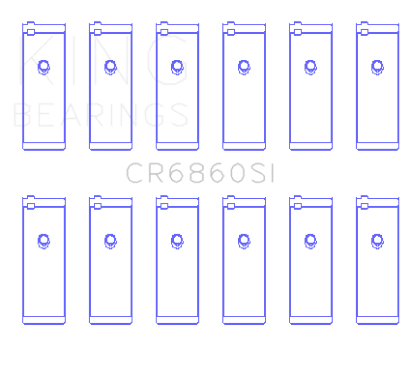 King Engine Bearings Rod Bearings CR6860SI fits 2004-2007 Buick Rainier CXL / 2004-2005 Buick Rainier CXL Plus / 2008 Chev...