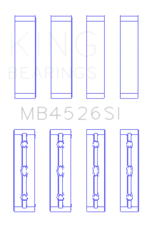 King Engine Bearings Toyota 1GR-FE (Size STD) Crankshaft Main Bearing Set - Side View