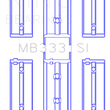 Load image into Gallery viewer, King Engine Bearings Subaru 1300/1600 (Size +0.50mm) Main Bearing Set - Side View