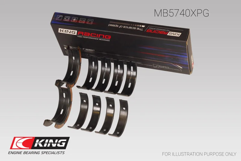 King Engine Bearings Subaru EJ20/EJ22/EJ25 Housing Bore + .005 (Size 0.25) Main Bearing Set - Side View