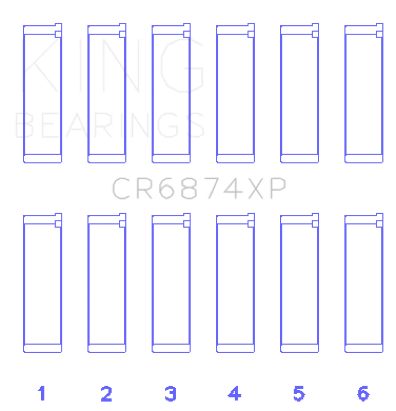 King Engine Bearings Subaru EZ30/EZ30D (Size STDX) Performance Rod Bearing Set - Main Product View