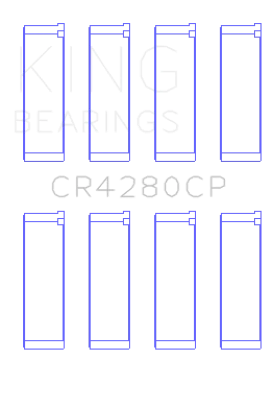 King Engine Bearings Subaru Ej20/Ej22/Ej25 (Incl. Turbo) (Size +0.50mm) Connecting Rod Bearing Set - Side View