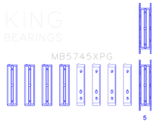 Load image into Gallery viewer, King Engine Bearings Subaru FA20 FB20 Performance Tri-Metal Main Bearing Set - Size +.025mm - Main Product View