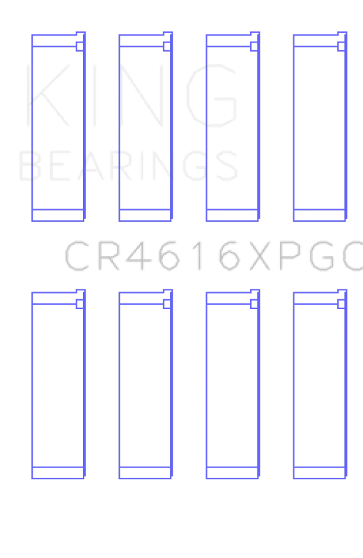 King Engine Bearings Subaru FA20 pMaxKote Performance Rod Bearing Set - Size STDX - Detail View