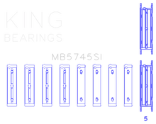 Load image into Gallery viewer, King Engine Bearings Subaru FA/FB (Size 0.25 Oversized) Main Bearing Set - Side View