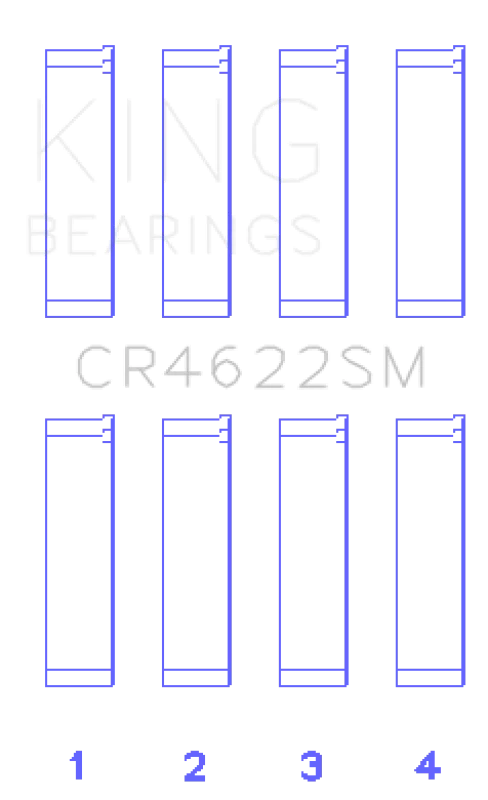 King Engine Bearings Subaru FB20 Connecting Rod Bearing Set - Side View