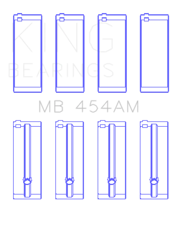 King Engine Bearings Suzuki G-10 (Size +0.25mm) Main Bearing Set - Detail View