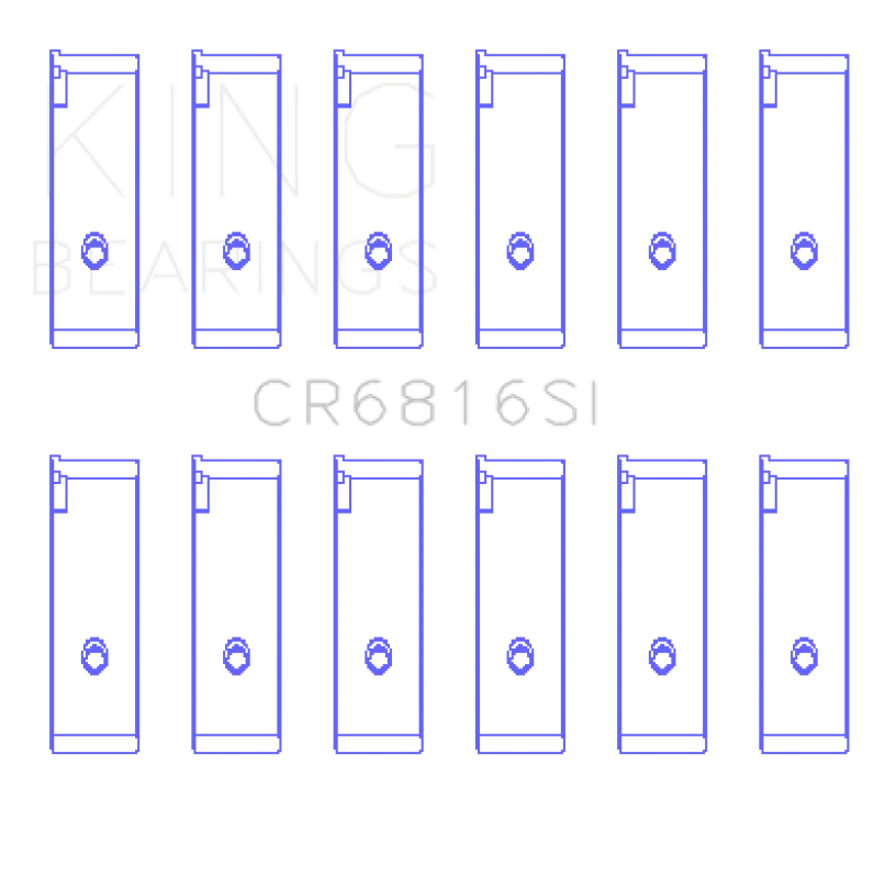 King Engine Bearings Suzuki H20A/H25A/H27A (Size +0.25mm) Connecting Rod Bearing Set - Side View