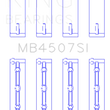 Load image into Gallery viewer, King Engine Bearings Suzuki H25A H27A (Size +0.25mm) Main Bearing Set - Side View