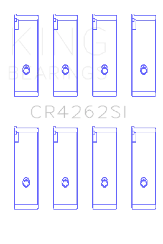 King Engine Bearings Suzuki J18K/J20A (Size +0.50mm) Connecting Rod Bearing Set - Side View