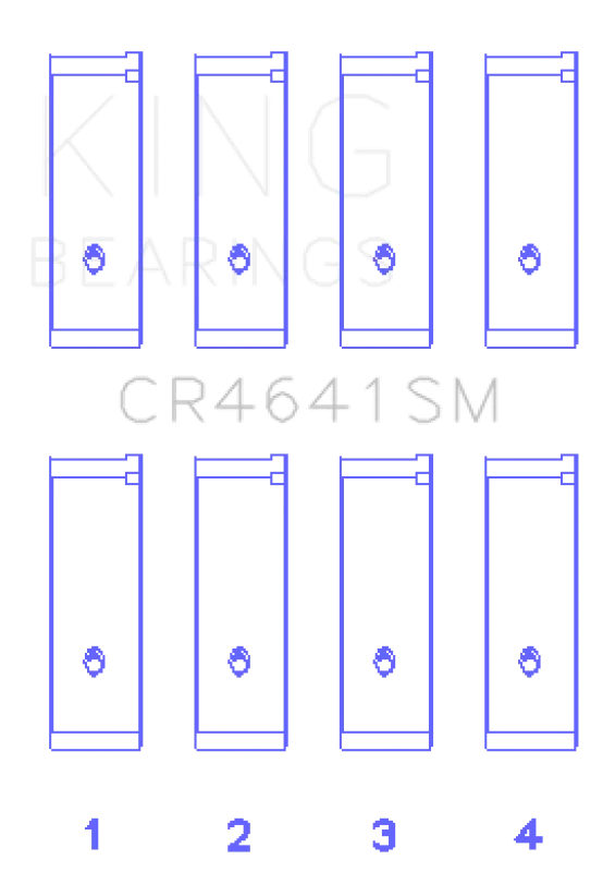 King Engine Bearings Suzuki J24B (Size 0.50 Oversized) Rod Bearing Set - Side View