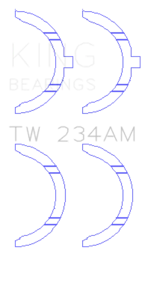 King Engine Bearings Toyota 22RE Thrust Washer Set - Side View
