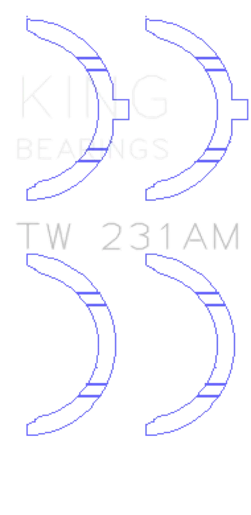 King Engine Bearings Toyota 1A/2A/3A/4A Thrust Washer Set - Side View