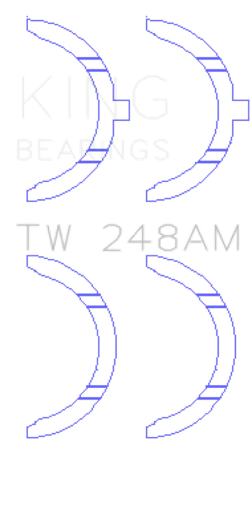 King Engine Bearings Toyota 3E/3EE/5EFE Thrust Washer Set - Side View