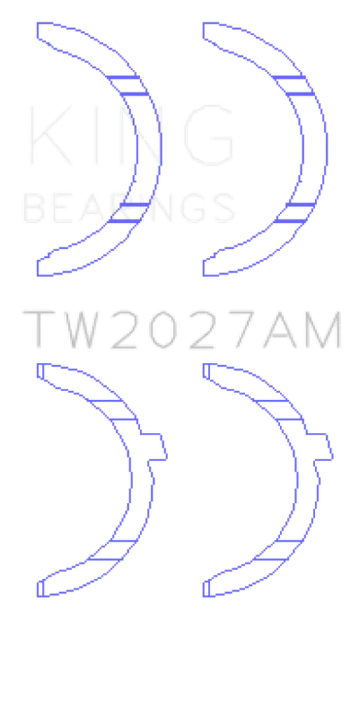 King Engine Bearings AUDI AAH, BUG, CCWA,CTBA Thrust Washer Set - Side View