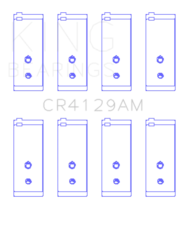 King Engine Bearings Toyota 18R/21R (Size Standard) Connecting Rod Bearing Set - Side View