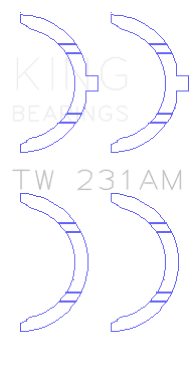 King Engine Bearings Toyota 1A/2A/3A/4A Thrust Washer Set - Side View